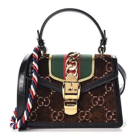 gucci sylvie mini velvet|Gucci mini sylvie chain.